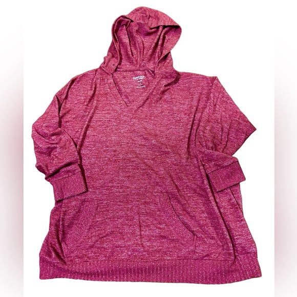 Torrid Super Soft Plush Tunic Hoodie in Jester Red - Size 2X (18-20) - Picture 4 of 8